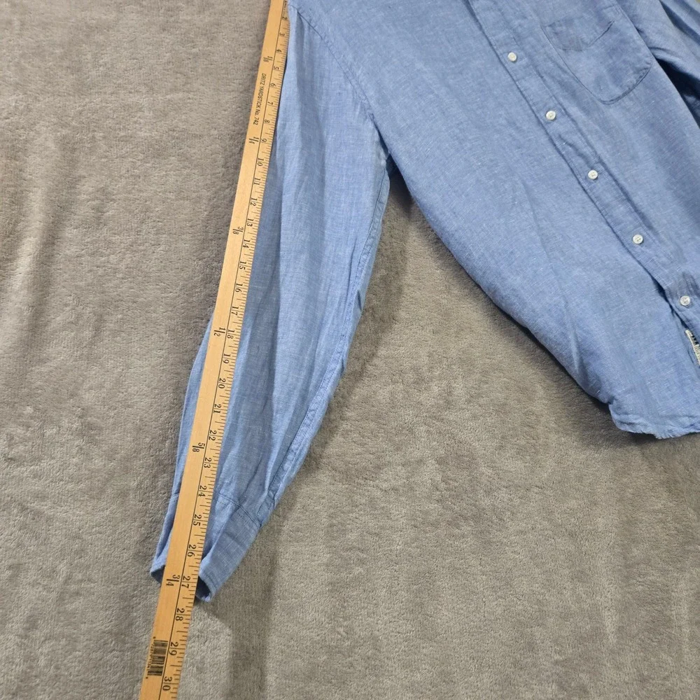 J. Crew Baird McNutt Irish Linen Shirt Medium Slim Fit Old Money Coastal Preppy